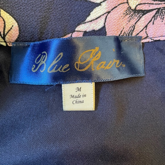 Navy Blue Floral Skirt - Picture 3 of 3